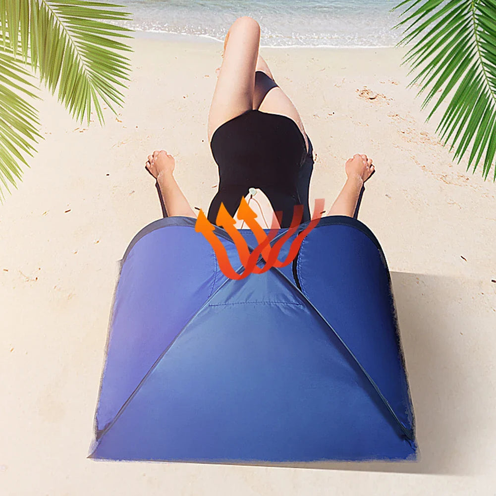 Mini Draagbare Zonnescherm Tent voor Strand en Buitengebruik, Pop-up en UV Bescherming 2