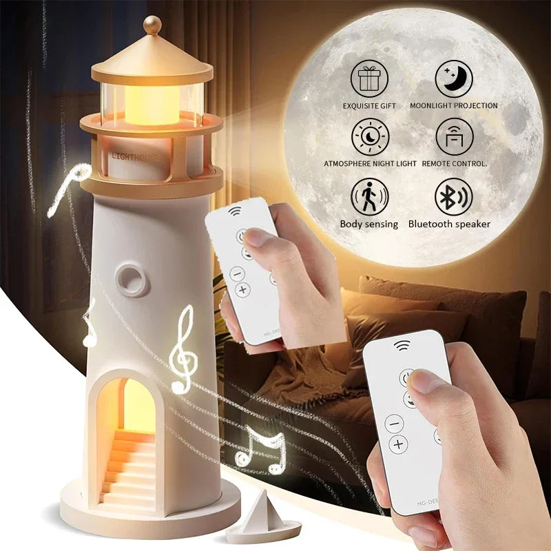 LunaBeam – mesačný projektor maják stmievateľný so senzorom a Bluetooth