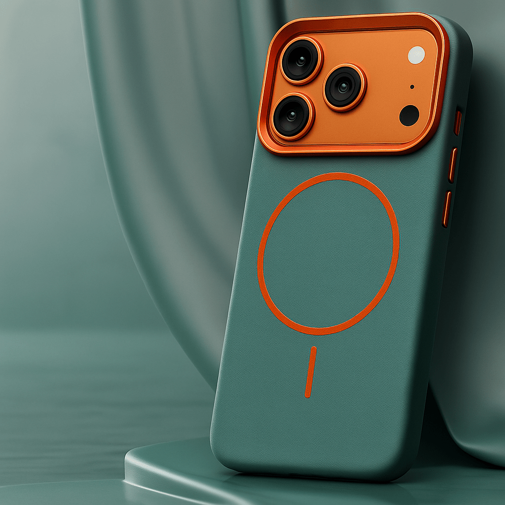 Montara leren iPhone-hoesje — Olifantenpatroon & MagSafe 4