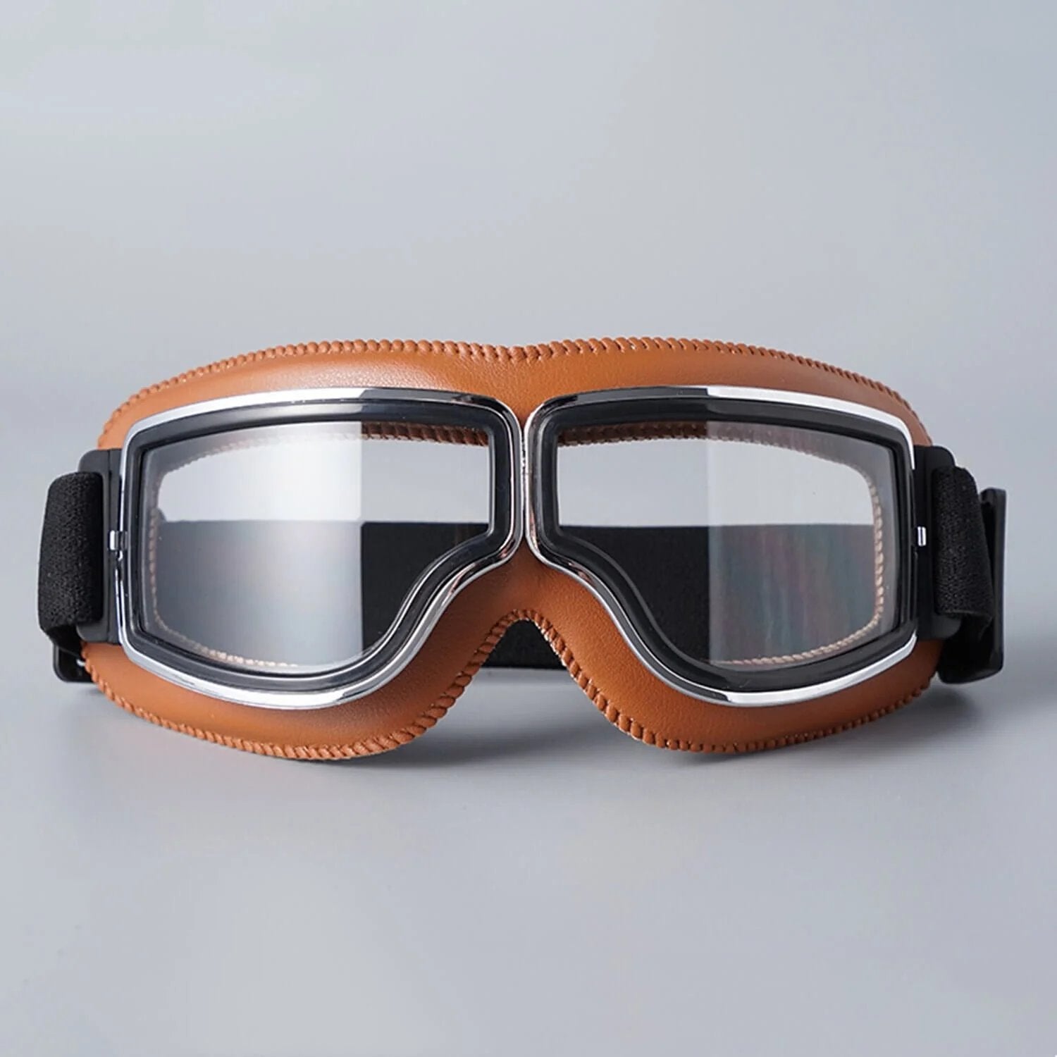 Motorradbrille mit UV-Schutz, stoßfester Polycarbonatlinse und verstellbarem Riemen für Motorradfahrer 11