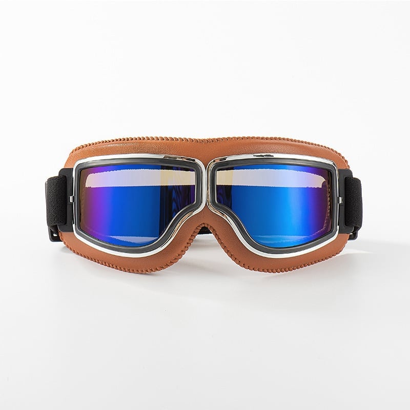 Motorradbrille mit UV-Schutz, stoßfester Polycarbonatlinse und verstellbarem Riemen für Motorradfahrer 12