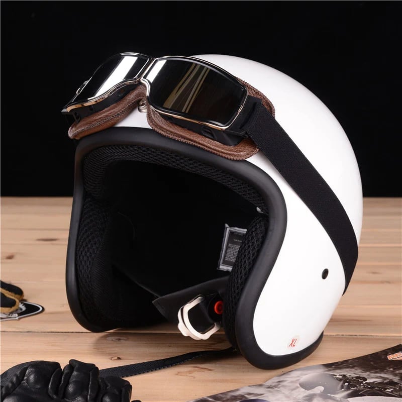 Motorradbrille mit UV-Schutz, stoßfester Polycarbonatlinse und verstellbarem Riemen für Motorradfahrer 3