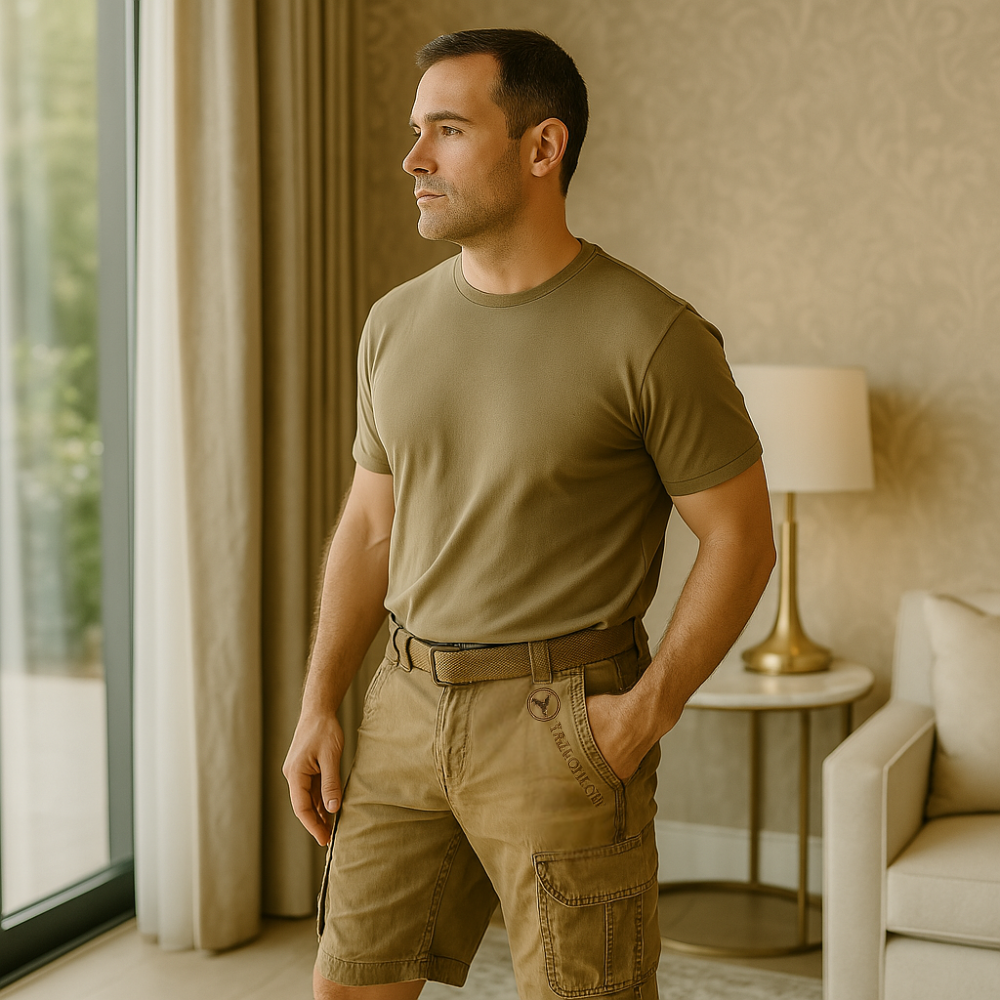 Cargo Shorts Herren – Strapazierfähiges Baumwollmaterial & Praktische Taschen für Alltag und Outdoor