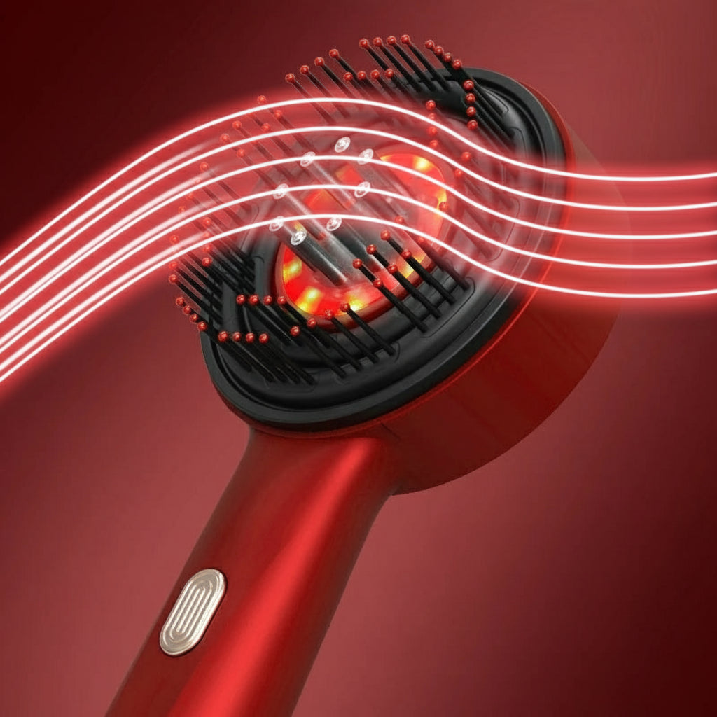 Multifunktionaler elektrischer Kopfhautmassagekamm mit Infrarotlicht 4