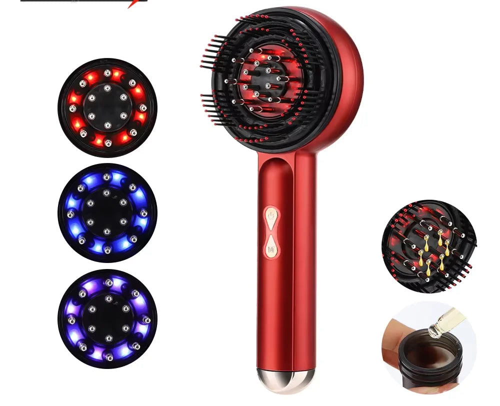 Multifunktionaler elektrischer Kopfhautmassagekamm mit Infrarotlicht 6
