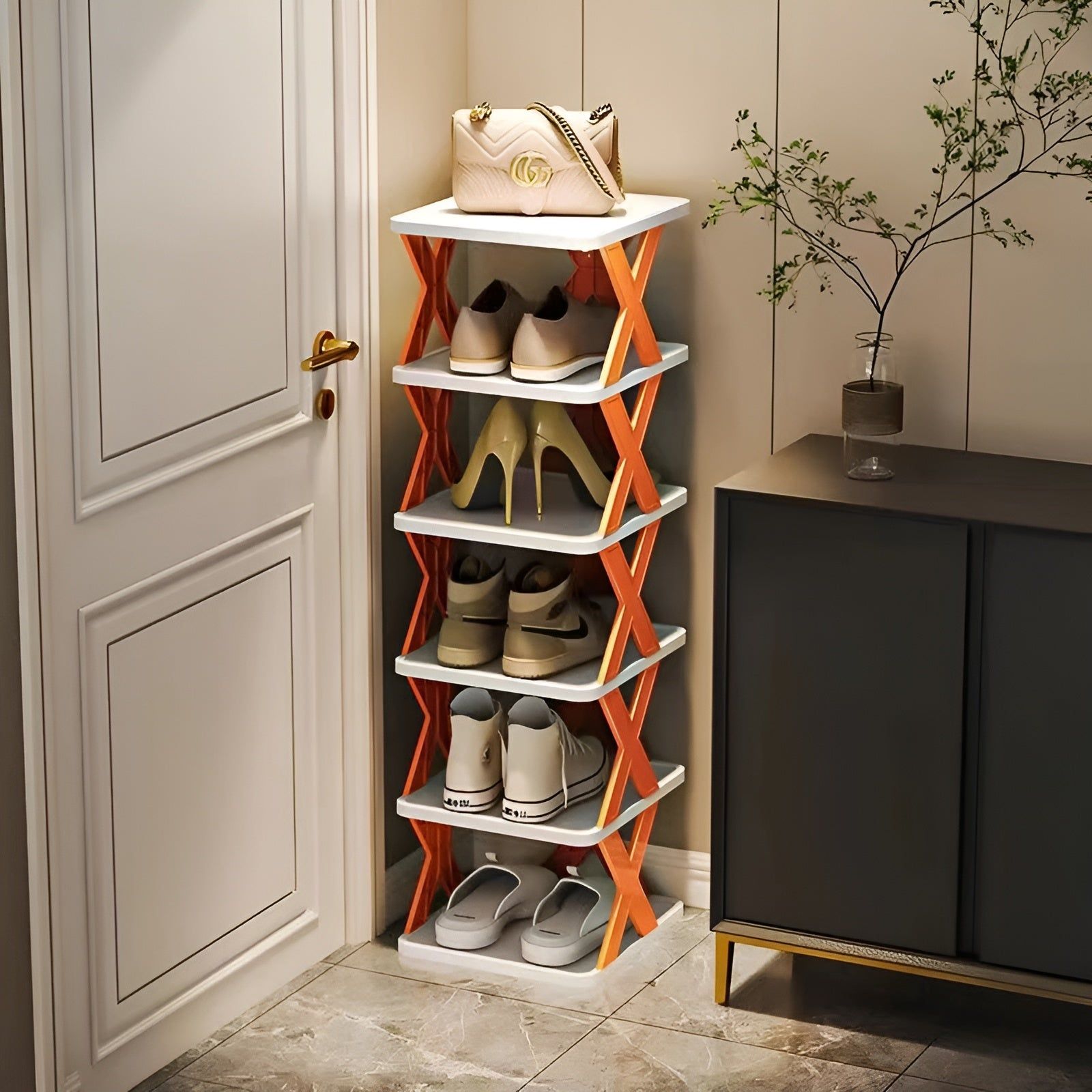 Multifunktionales und Faltbares Schuhregal - SpaceSaver 10