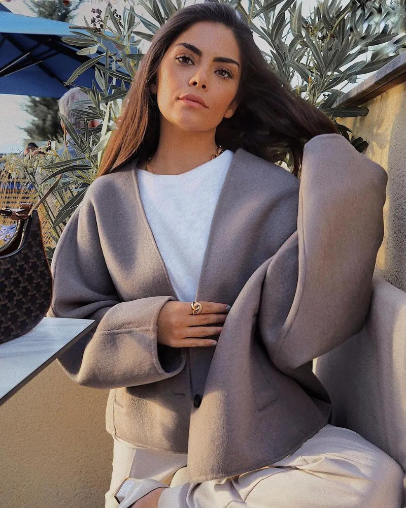 Udilia bunda | Trendová nadrozmerná krátka bunda so zapínaním