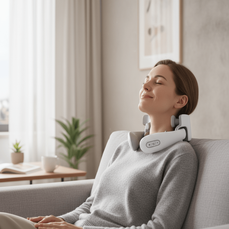 NECKVIBE – Intelligentes Nacken-Vibrations- und Wärmegerät für tiefe Entspannung 2