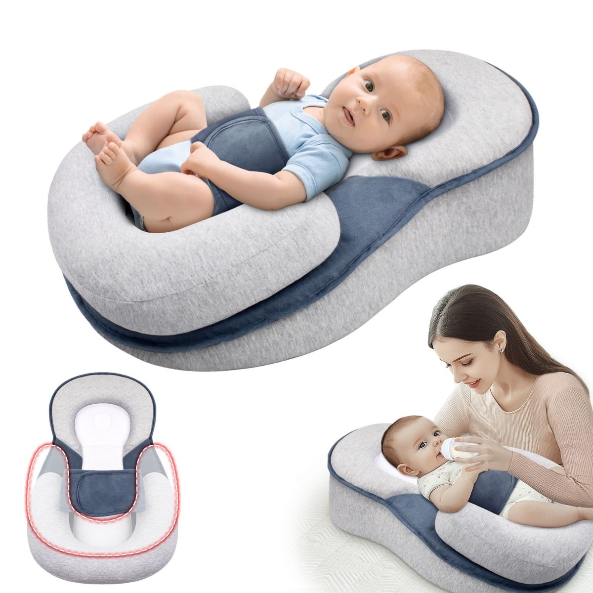 NESTLENAP Baby Pillow – Ergonomic Pillow for Safe Baby Sleep 2