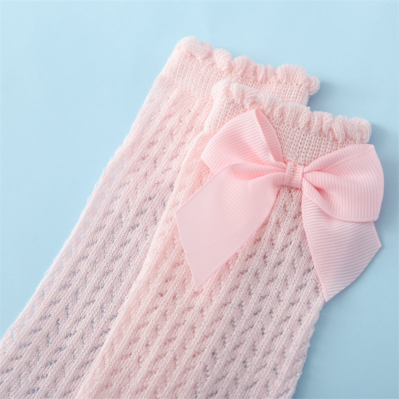 Baby-Socken aus Baumwolle mit großer Schleife