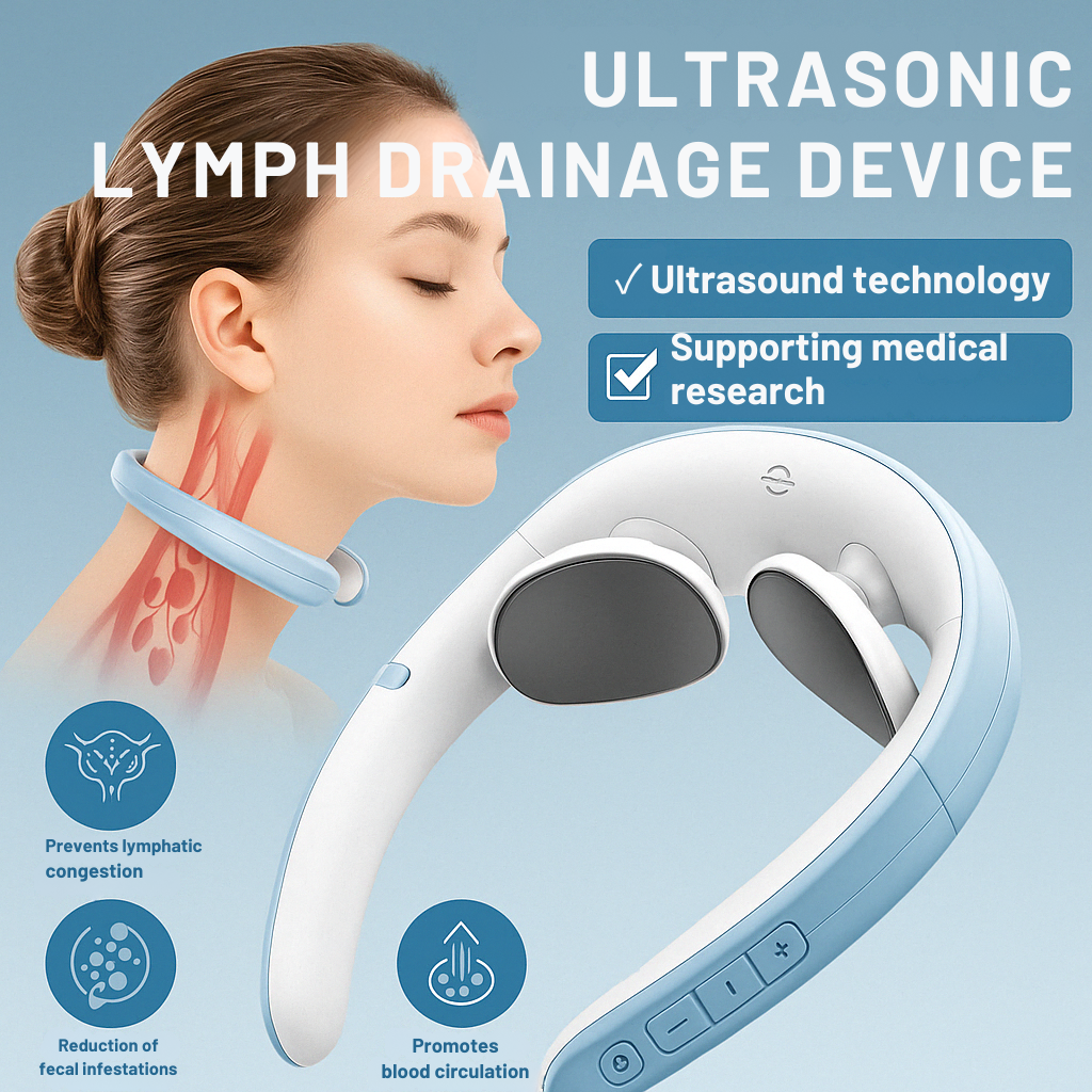 Nackenmassagegerät mit Ultraschall und kabelloser Lymphdrainage für Muskelentspannung und Figurpflege 2