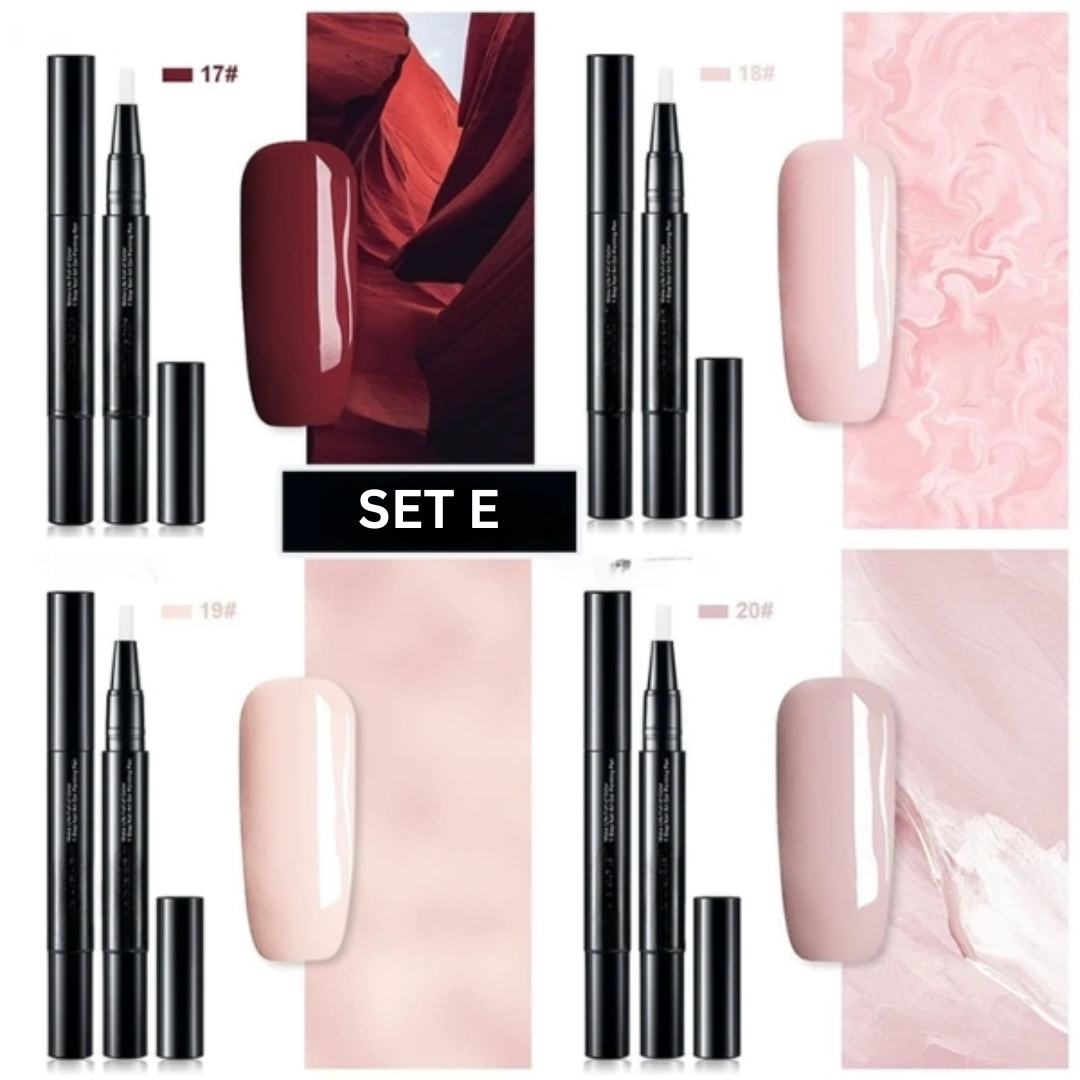 Nagellackstifte | Präzise Nail Art | Lang anhaltende Gel-Farbe | Set mit 4 Stiften Vestragear