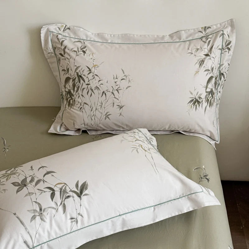 Neues 3-teiliges Bettwäscheset aus ägyptischer Baumwolle, hochwertiges Druckdesign, bestehend aus 1 Bettbezug und 2 Kissenbezügen, weich, verschiedene Größen 4