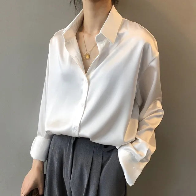Bolendo Emily | Blouse satin décontractée et ample