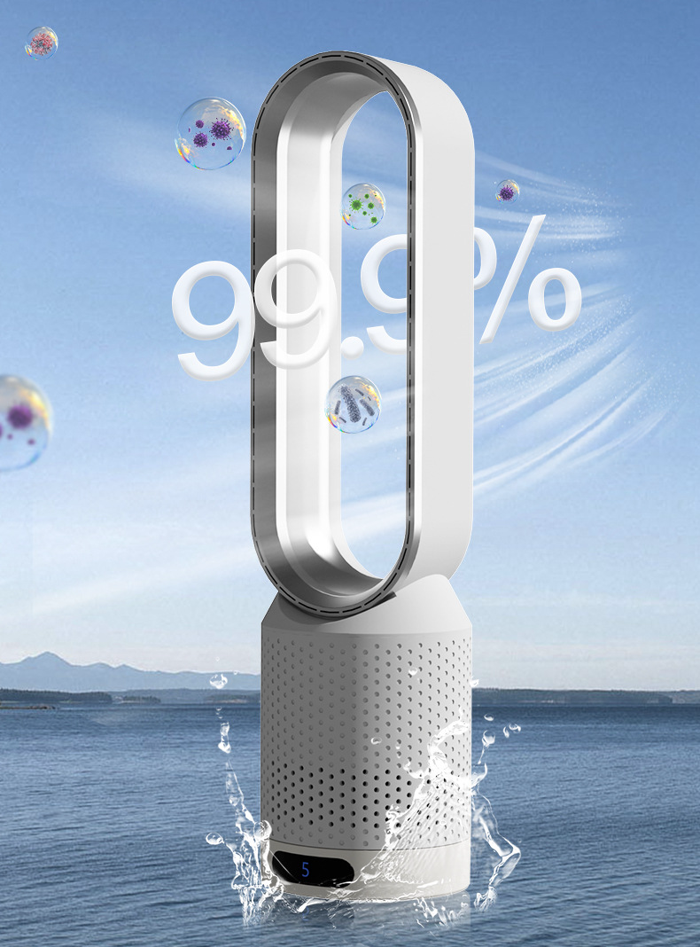 AirPure 3-in-1 Luftkühler mit Luftfilter, Oszillation & LED-Touch – Bladlos, leise & modern