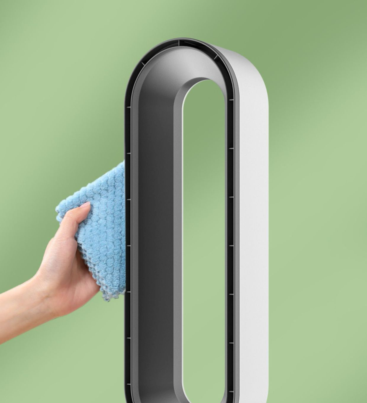 AirPure 3-in-1 Luftkühler mit Luftfilter, Oszillation & LED-Touch – Bladlos, leise & modern