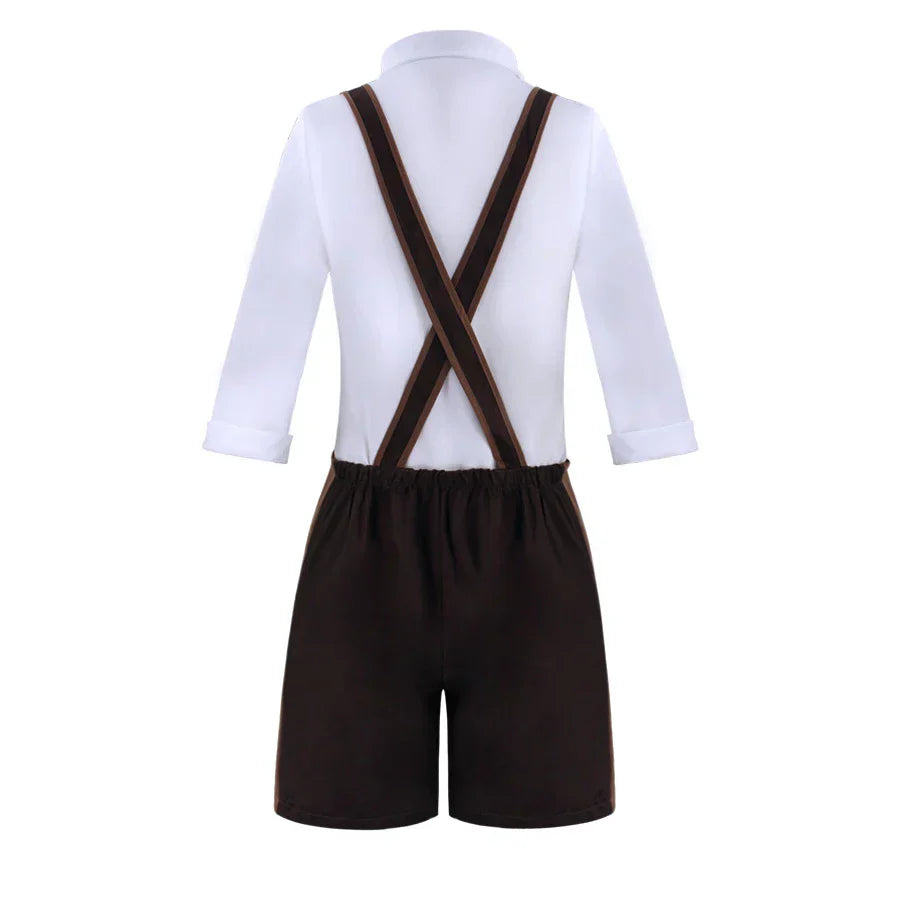 Bolendo Jazon - Oktoberfest Kostüm Outfit mit Lederhosen, Hosenträgern und Hut