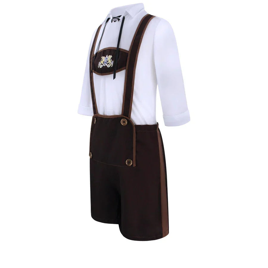 Bolendo Jazon - Oktoberfest Kostüm Outfit mit Lederhosen, Hosenträgern und Hut