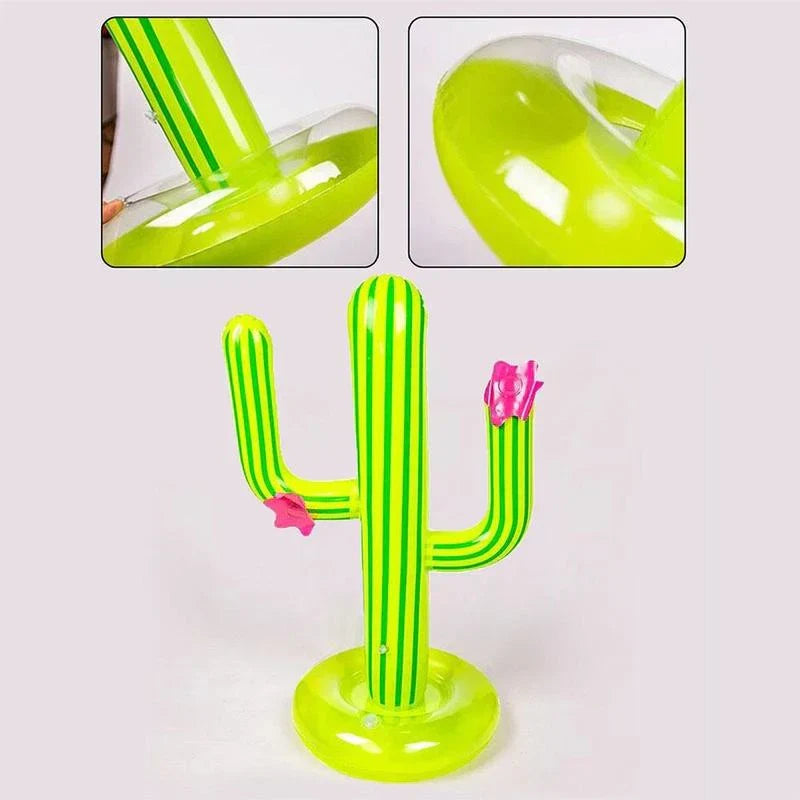 CactusFun – Set di gioco gonfiabile a forma di cactus per piscina per feste barbecue