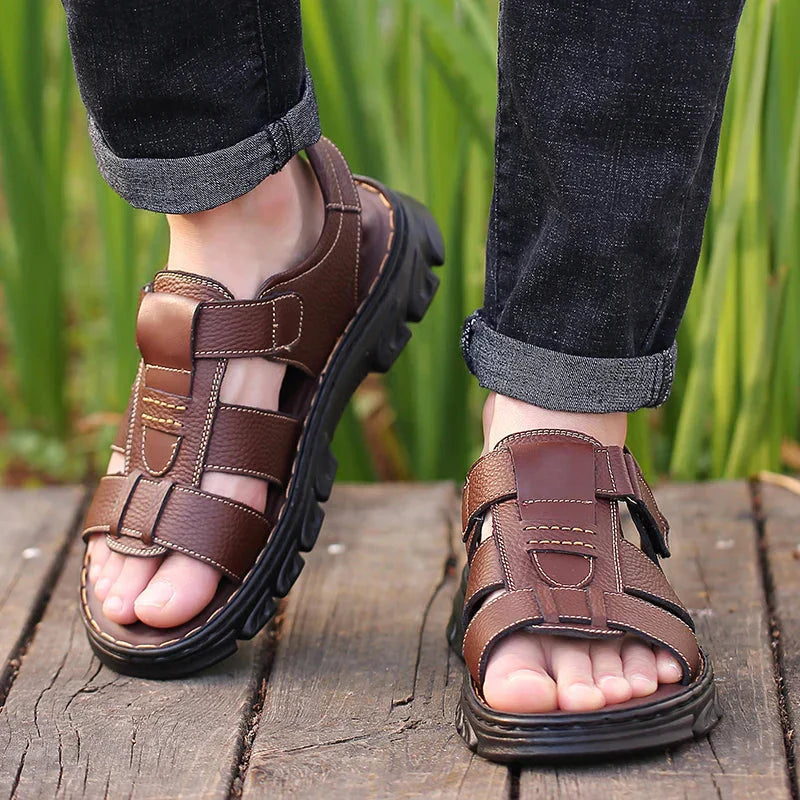 Orthopädische Leder-Herrensandalen – Thijs 1
