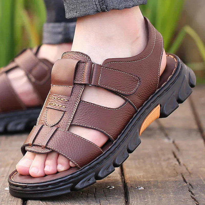 Orthopädische Leder-Herrensandalen – Thijs 6