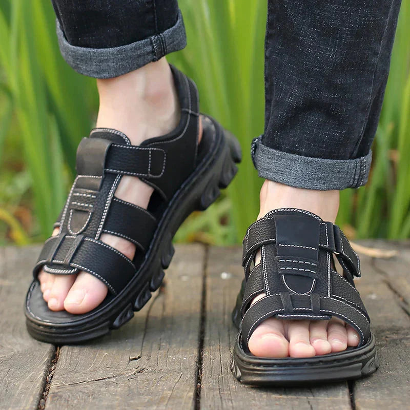 Orthopädische Leder-Herrensandalen – Thijs 7