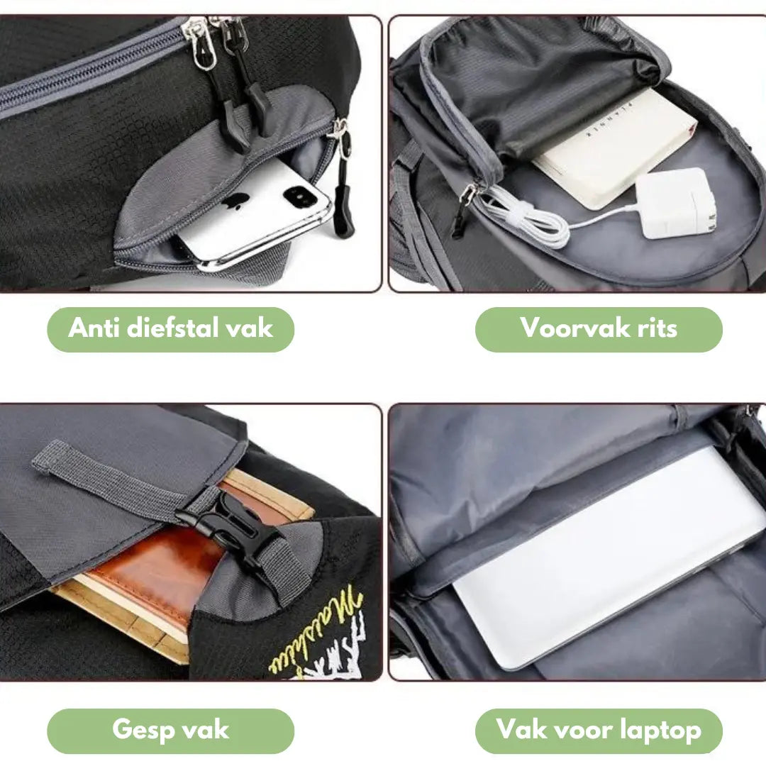 OutdoorHaven Zaino da 40L impermeabile per esterni - Perfetto per escursionismo e campeggio