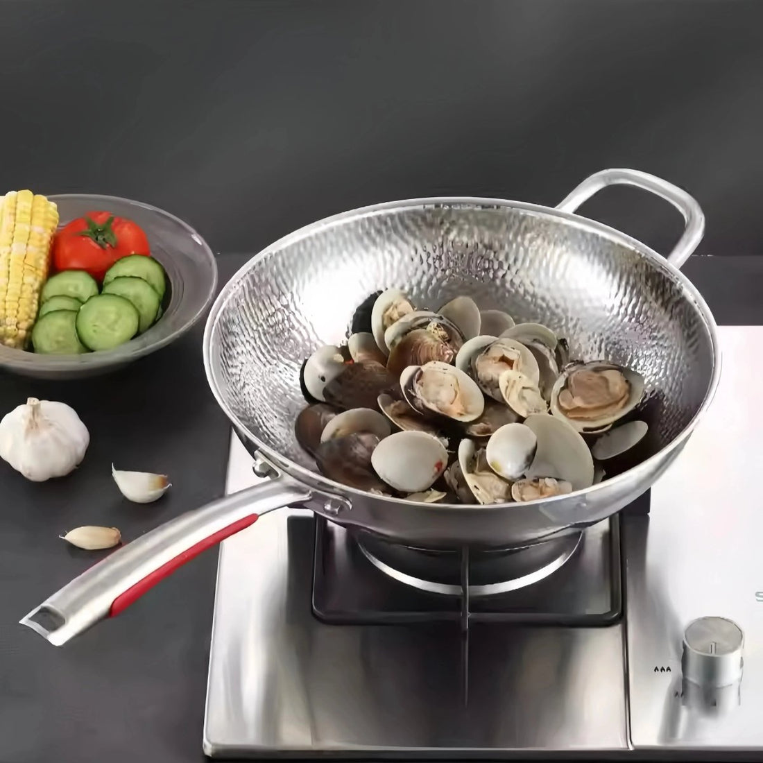 PANVION – Premium titanium wok with round bottom for induction cookers and effortless stir-frying 0