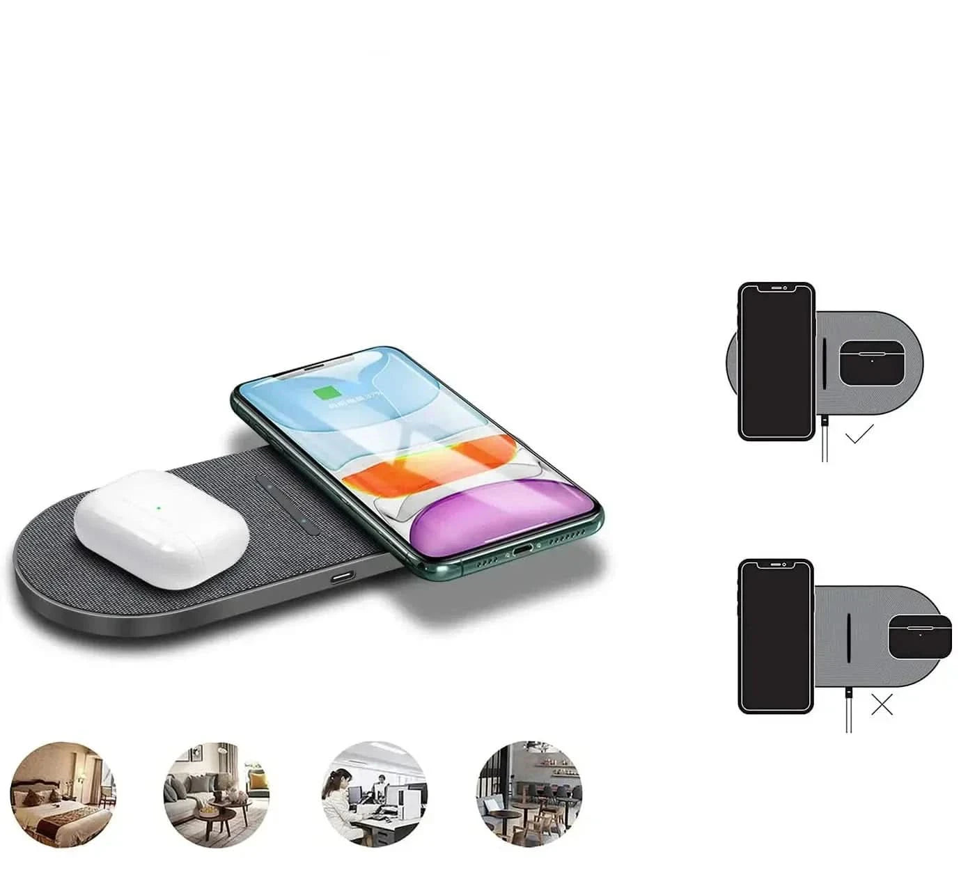 POWERDOCK – Kabellose 40-W-Ladestation für iPhone, AirPods & Samsung 5