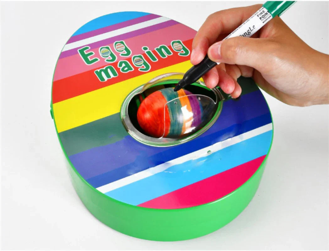Paasei-decoratieset met elektrische machine voor kinderen, inclusief 8 kleurmarkeringen 3