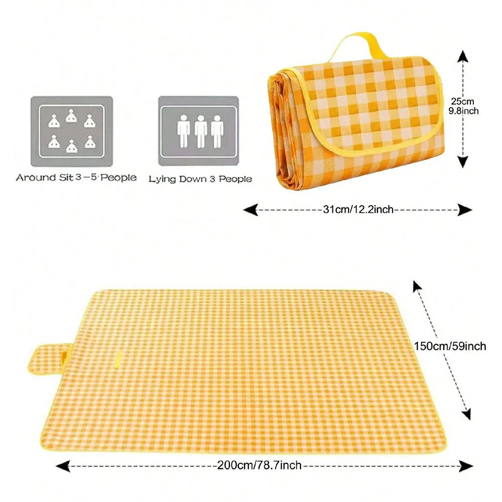 Picknick Deken 150x200 cm - Waterdicht en Draagbaar voor Buitenactiviteiten 1