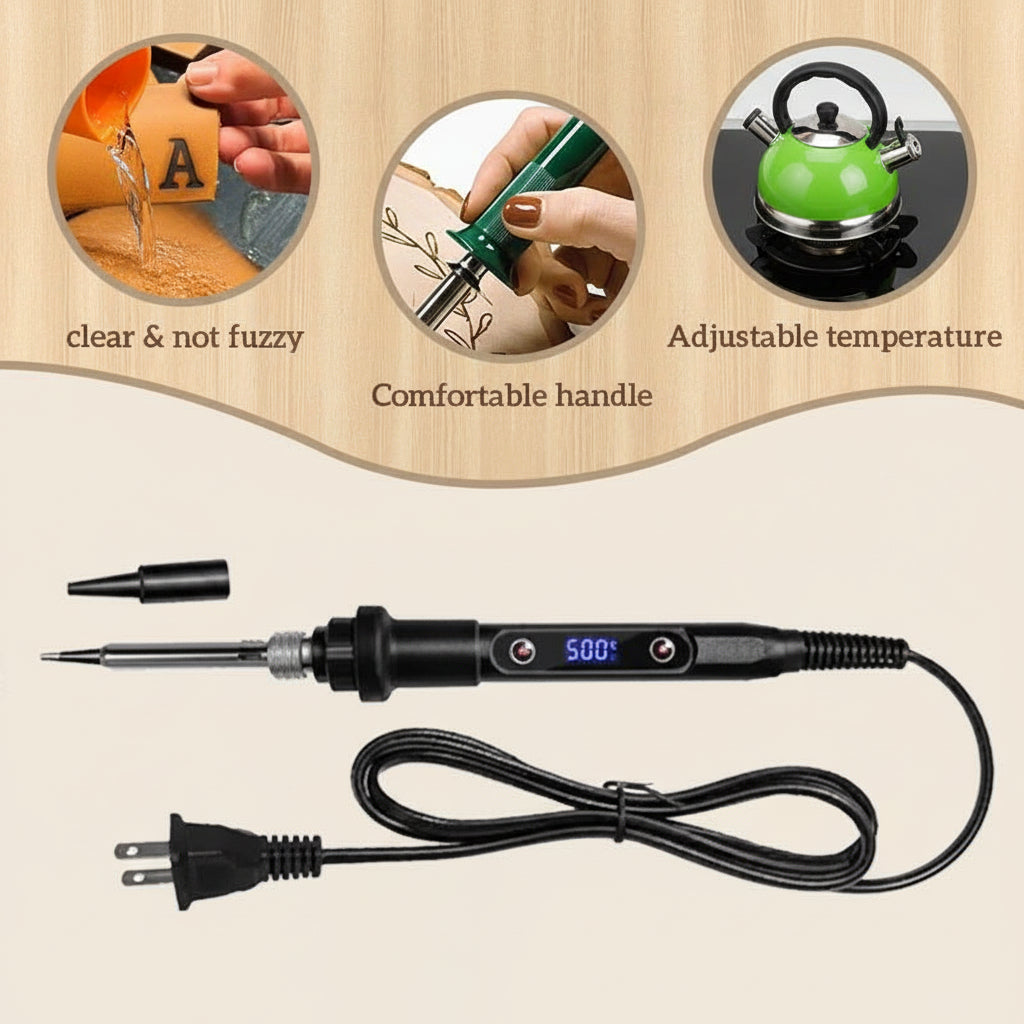 Set di penne per incisione – Set creativo da 58 pezzi con controllo della temperatura e accessori