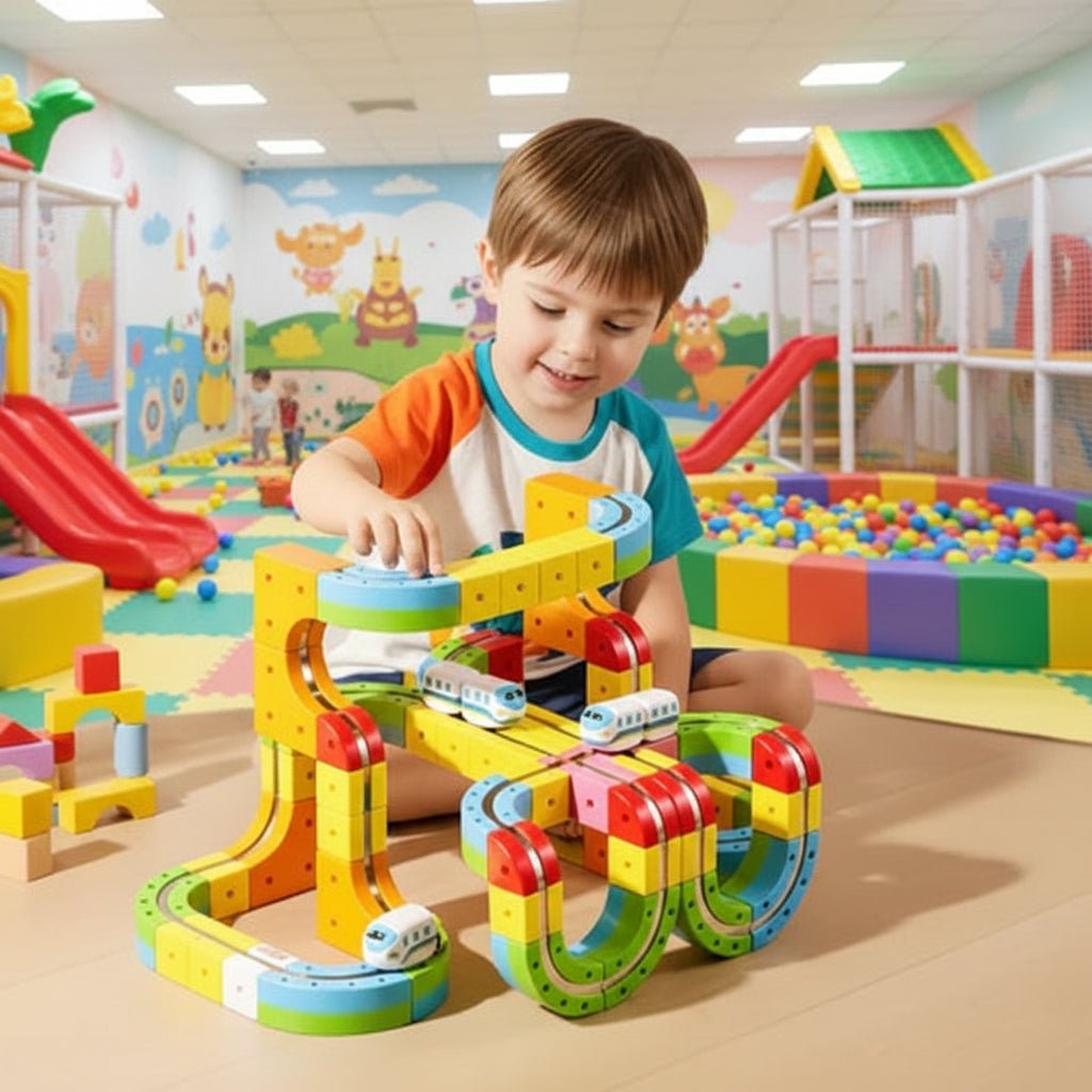 RAILBUILD – 3D-spoorwegbouwset voor kinderen met oplaadbare locomotief 1