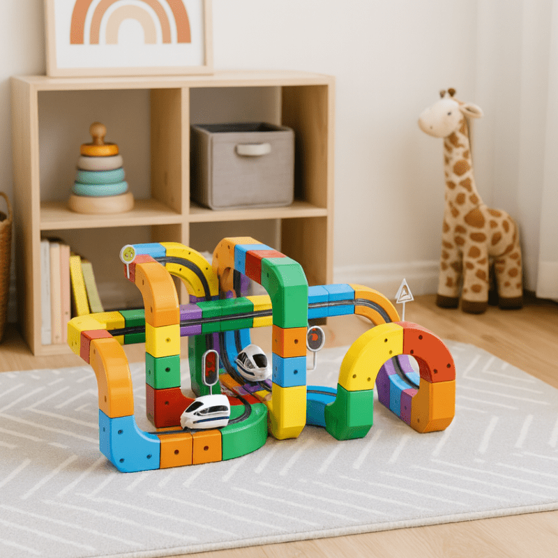 RAILBUILD – 3D-spoorwegbouwset voor kinderen met oplaadbare locomotief 3