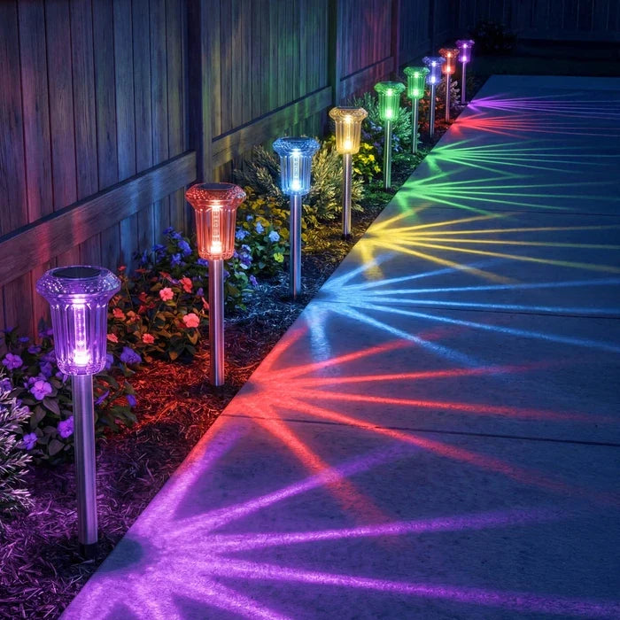 Solar-Erdspiessleuchten – bunte Lichtstrahlen für Gartenwege und Beete