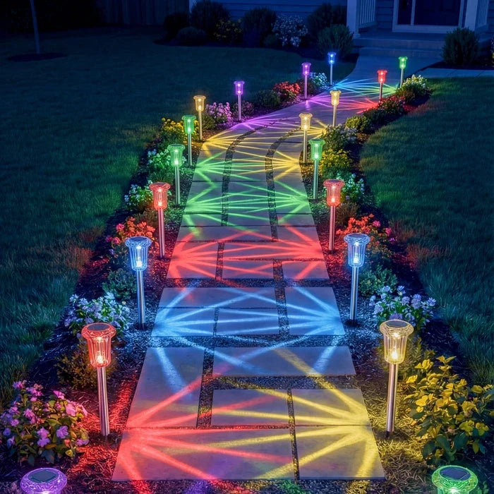 Solar-Erdspiessleuchten – bunte Lichtstrahlen für Gartenwege und Beete