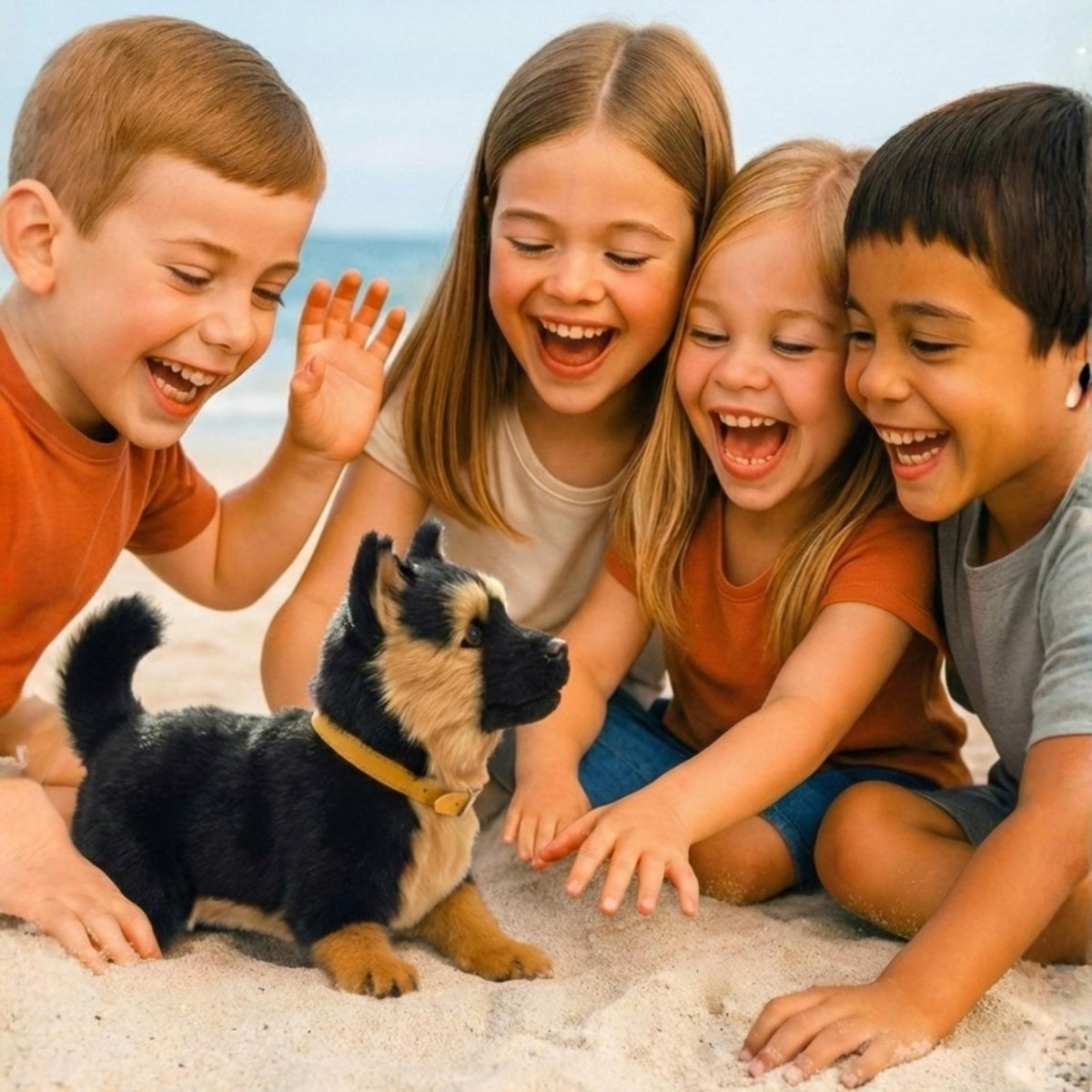 Realistic German Shepherd Puppy Toy – Interactive Walking, Barking & Wagging Electronic Pet 6