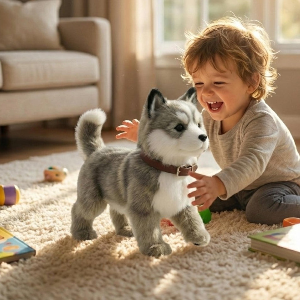 Realistic Walking Husky Puppy – Realistic Barking & Moving Electronic Robot Dog Toy 0