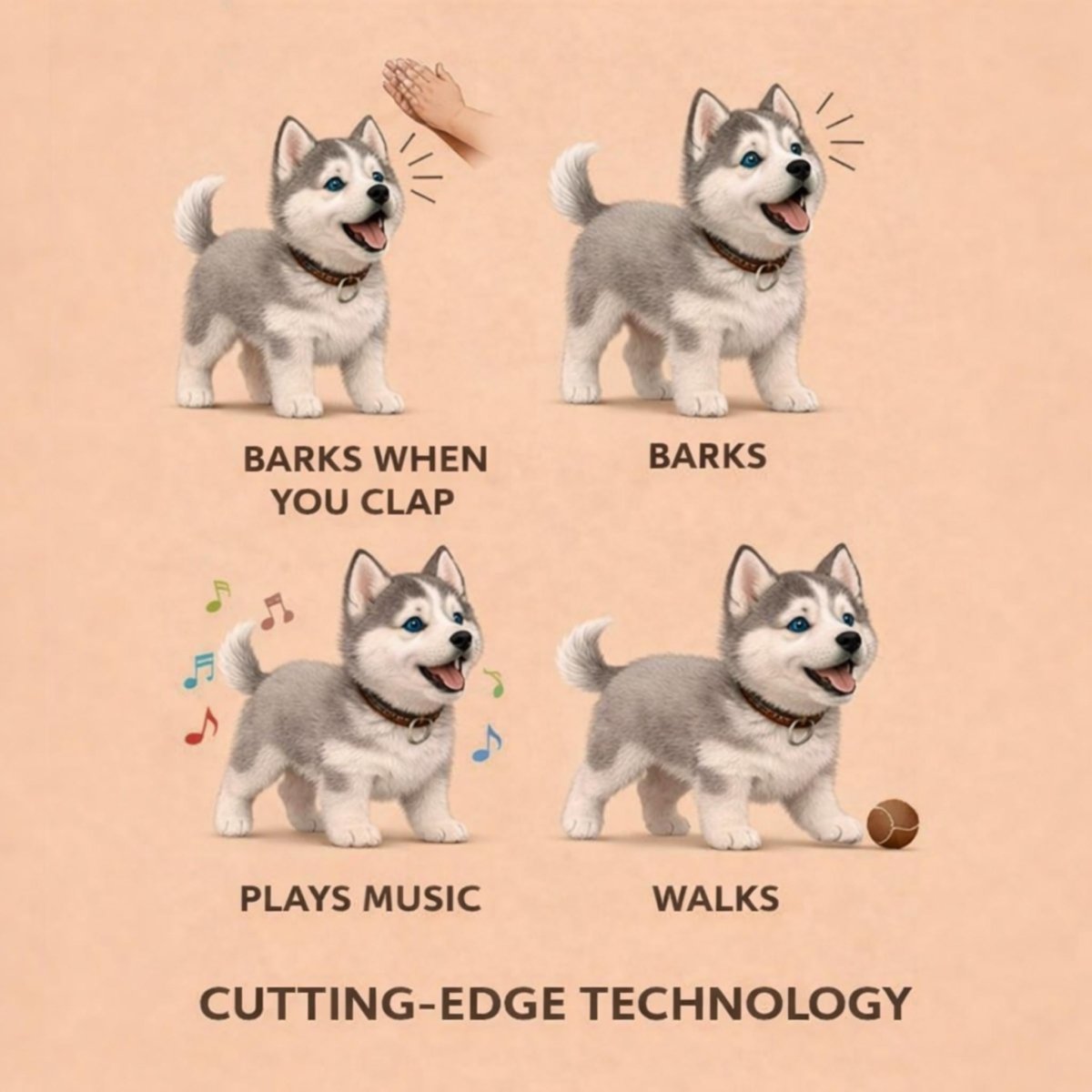 Realistic Walking Husky Puppy – Realistic Barking & Moving Electronic Robot Dog Toy 2