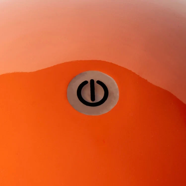 Rechargeable LED Lamp - Adjustable Brightness, Orange Bobbin Design, Glossy Finish 3