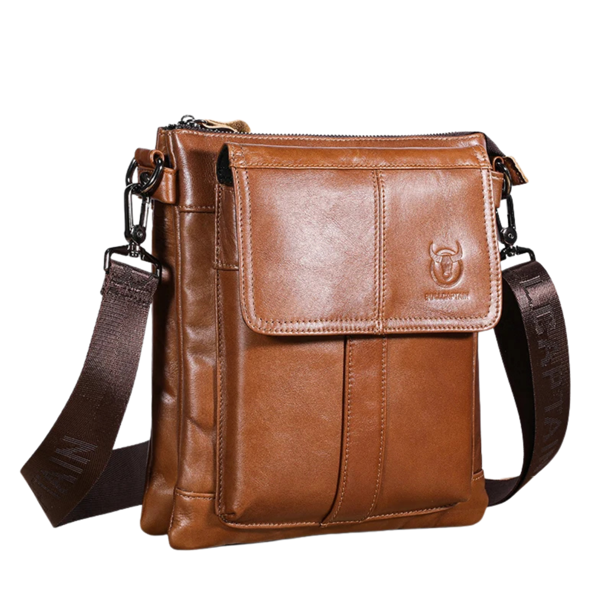 Renzo – Heren schoudertas van leer voor een elegante look, perfect voor dagelijks gebruik en werk. 0