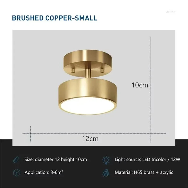 Coppera – Retro LED stropní svítidlo měď energeticky úsporné a kompaktní