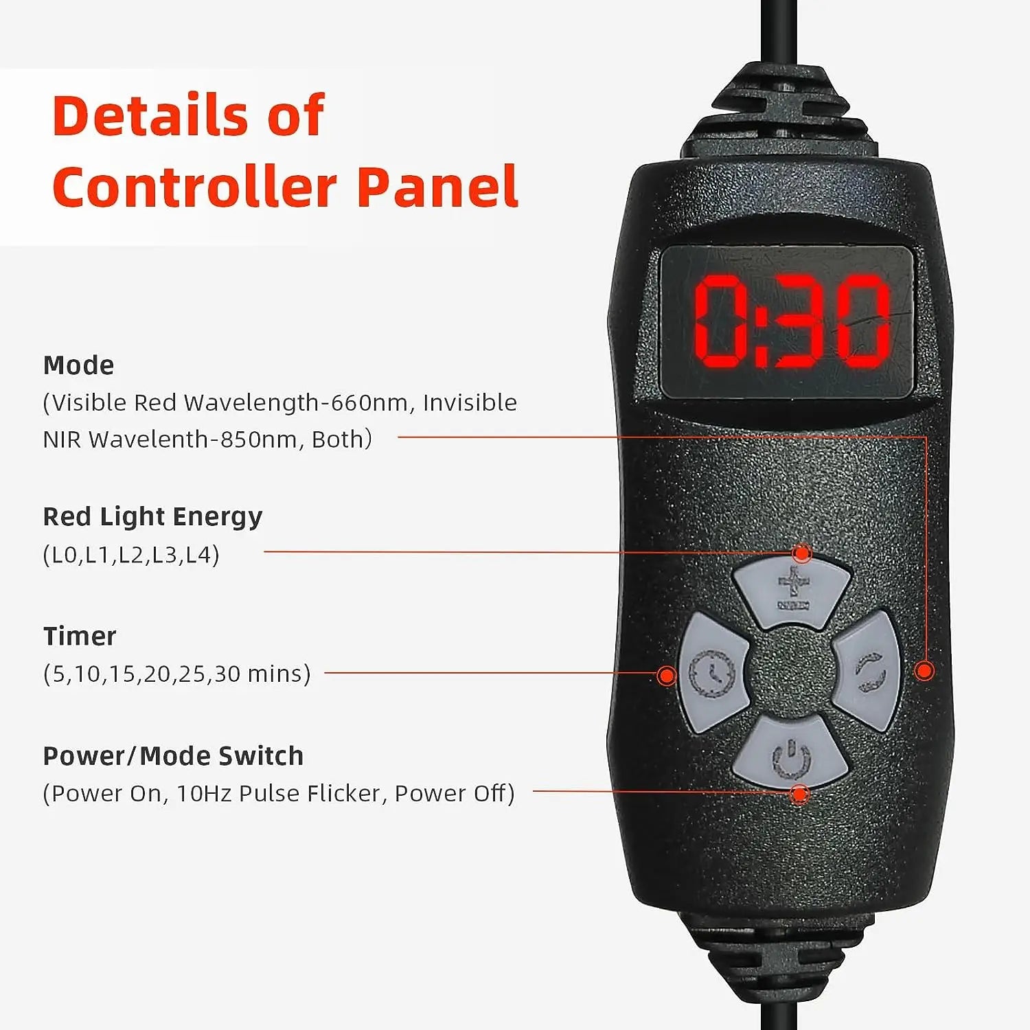Rotes Infrarot-Lichttherapie-Pad für Gesicht und Körper, tragbar, 660-850 nm 1