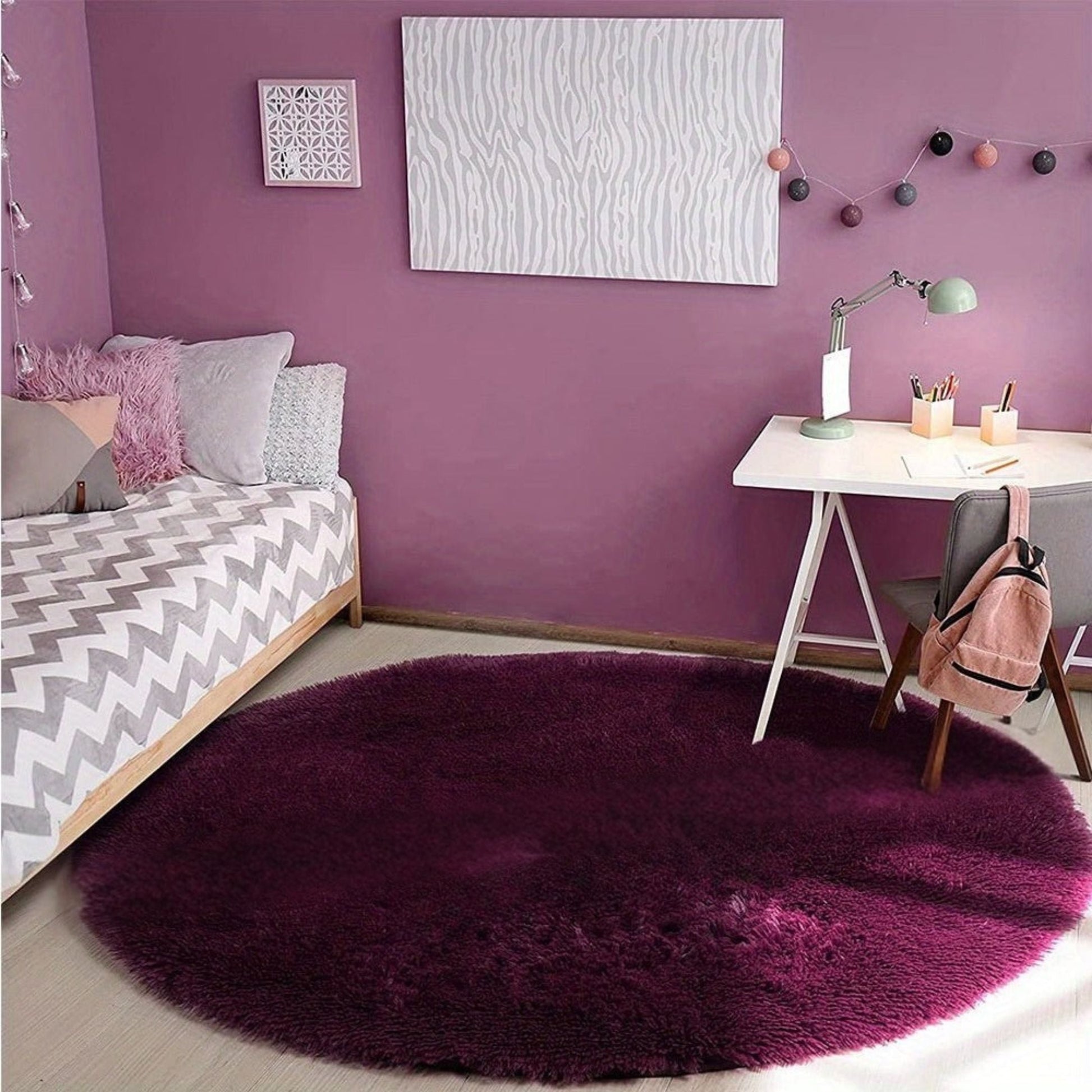 Runder Fluffy Teppich - Clouda 12