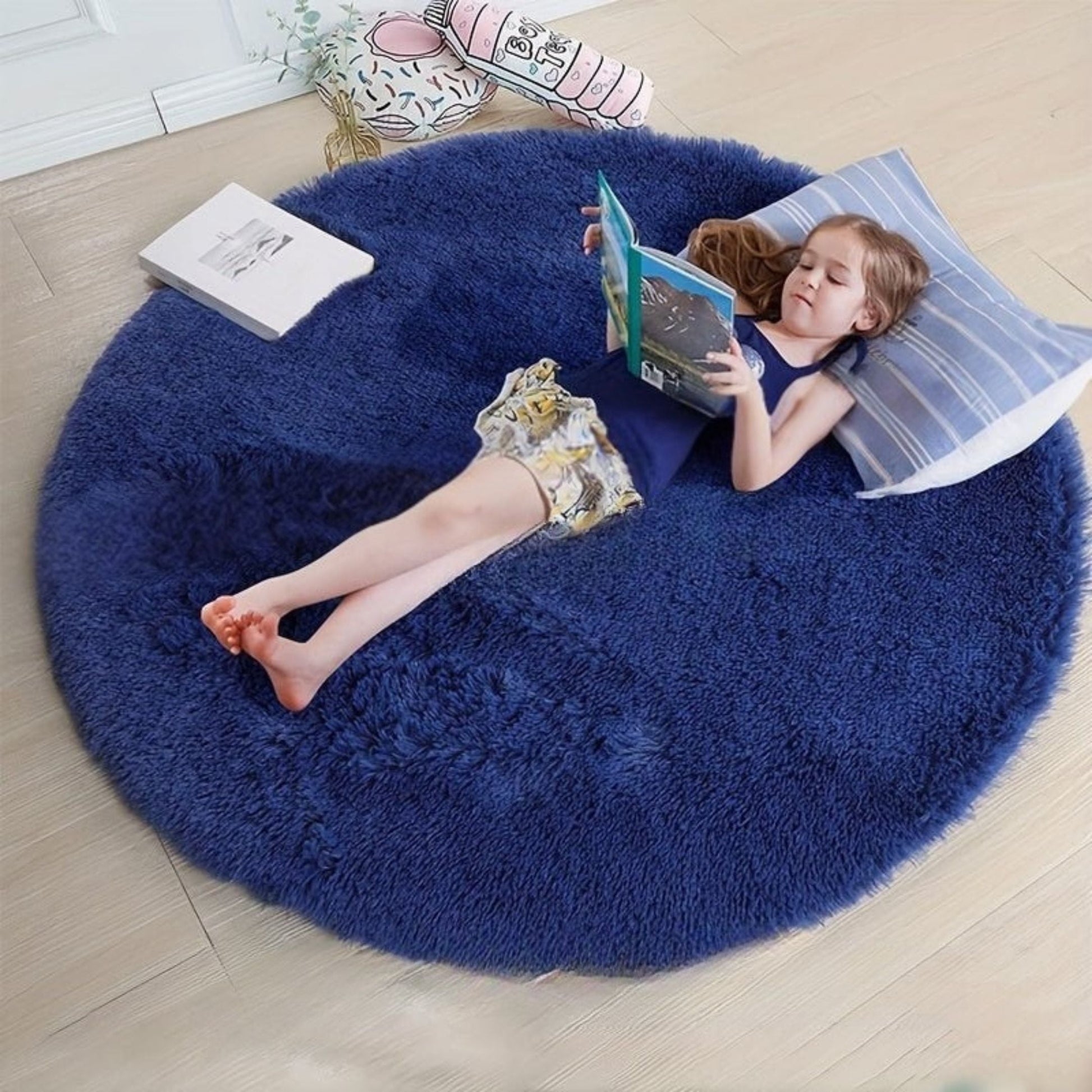 Runder Fluffy Teppich - Clouda 14