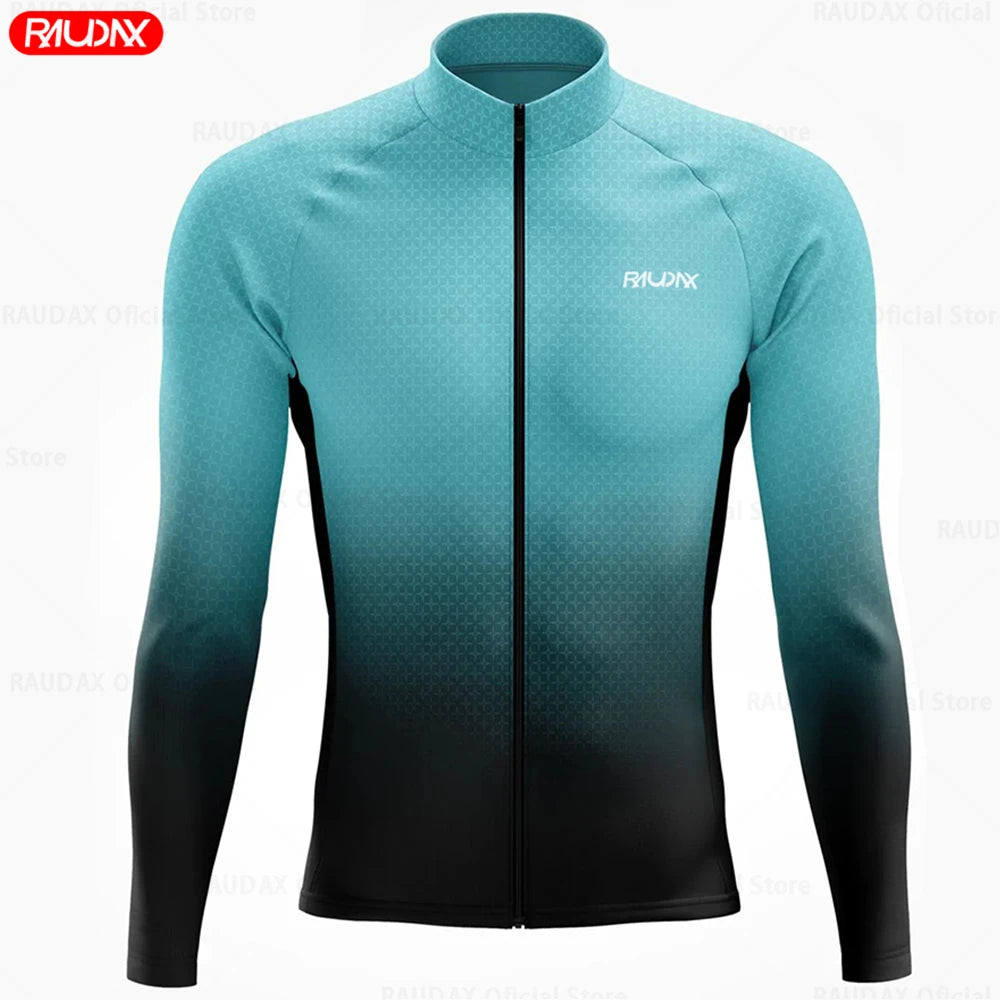 Radtrikot Set Herren – Atmungsaktiv, Langarm & Elastisches Fahrraddesign