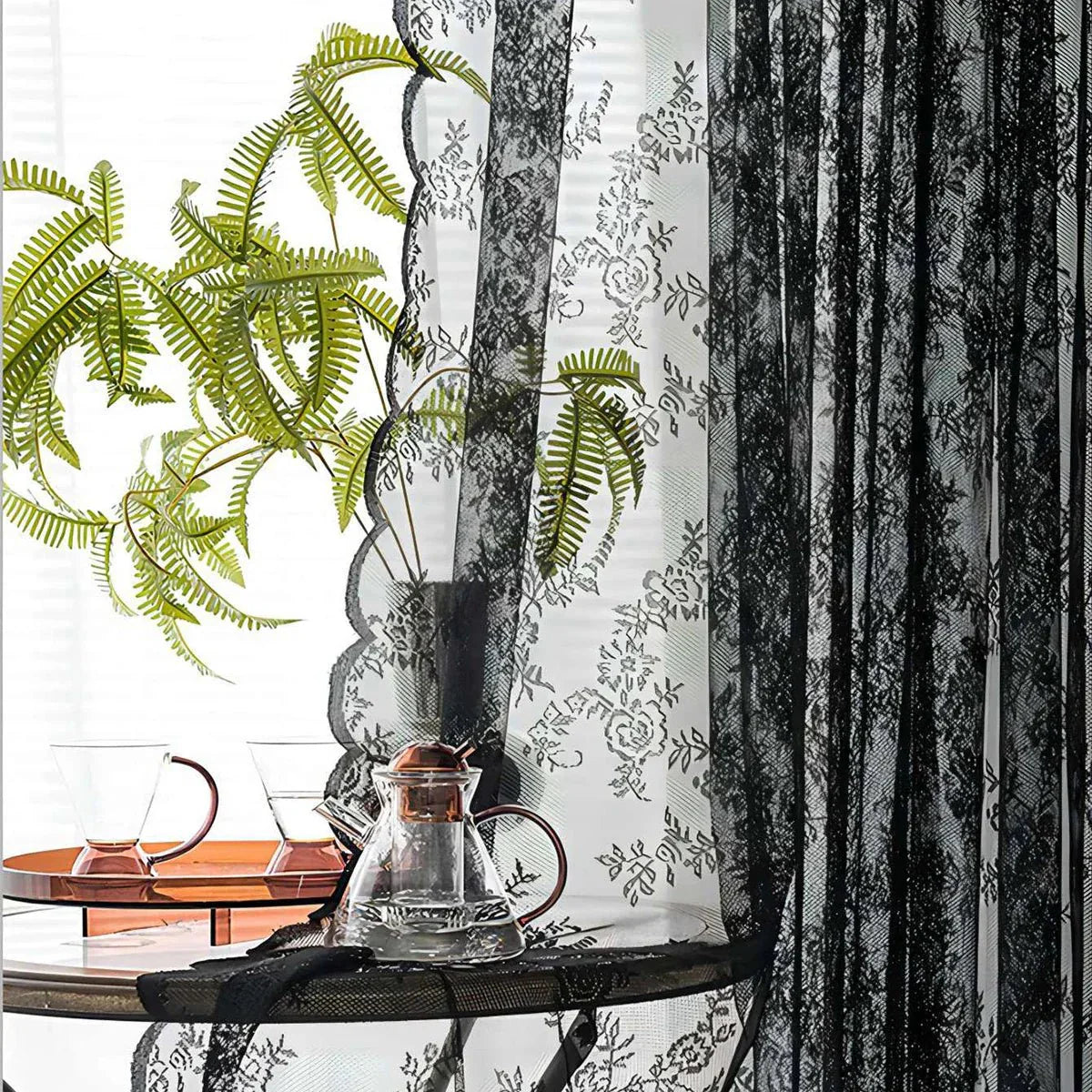 ROSALACE – Romantic Rose Lace Curtain Vestragear