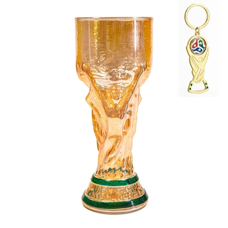Trophy Beer Glass for World Cup 2026, Premium Soccer Themed Beer Glasses, for Game Day Parties, Man Cave & Football Fan Gifts VestraGear