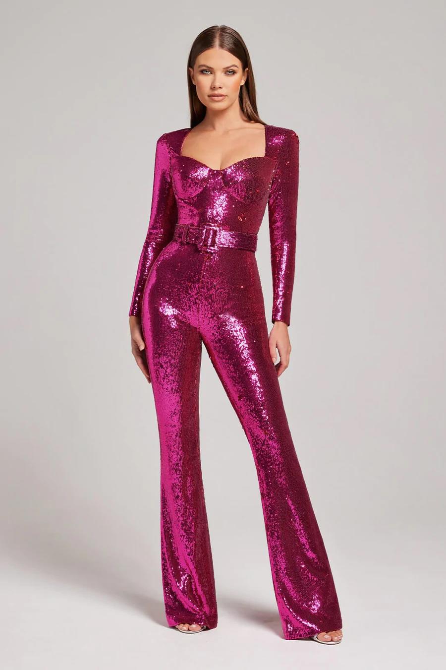 Tuta da tè | Tuta glitterata da donna per occasioni glamour