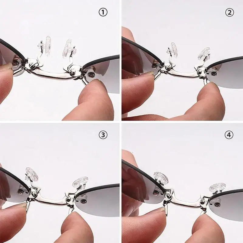 Næseclip solbrille – kantløs mini-brille i vintage-look